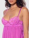 Reanna Lace & Chain Babydoll Set Pink