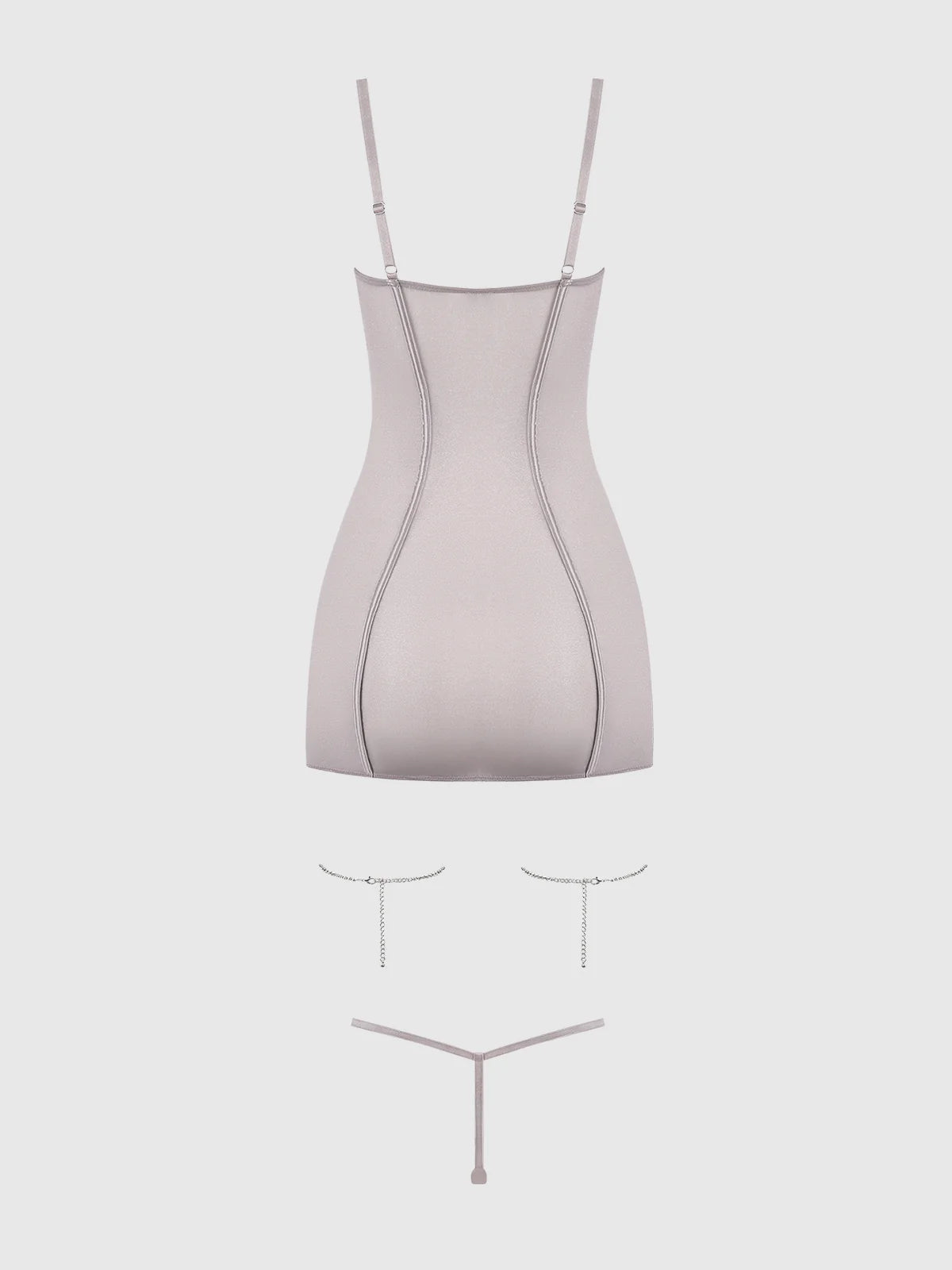 Presley Shine Mesh & Rhinestone Chemise & G-String Set