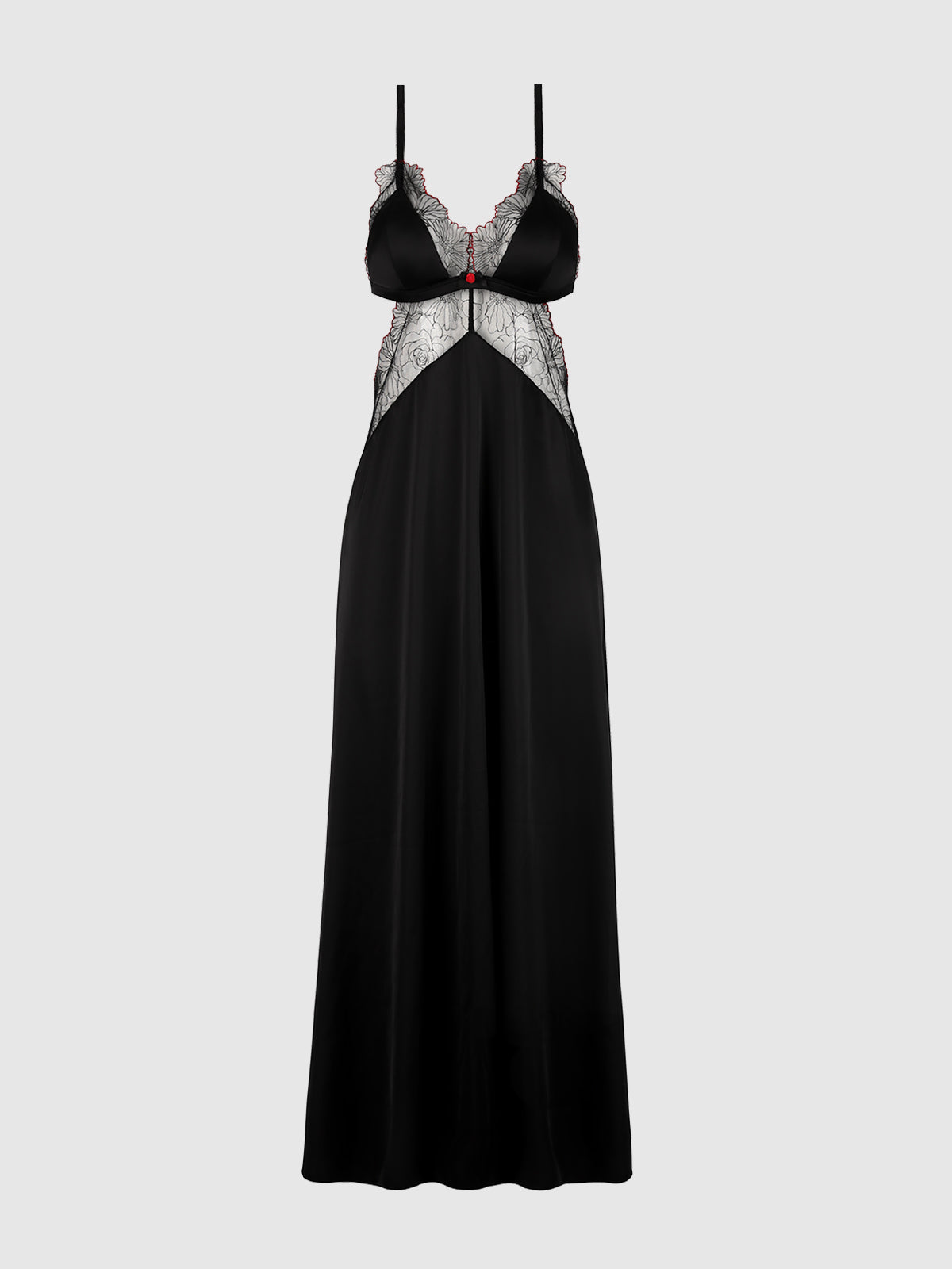 Ilena Embroidered Tulle Triangle Top Long Gown - House of Desire