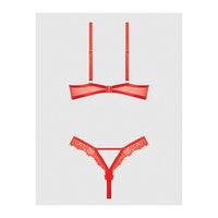 Queen Nadia Lace & Mesh Cutout Teddy Grenadine Orange