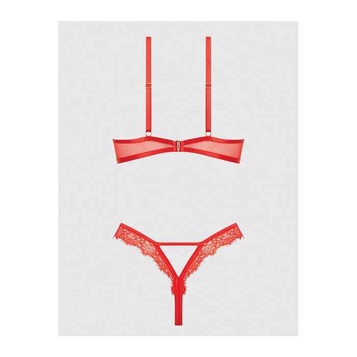 Queen Nadia Lace & Mesh Cutout Teddy Grenadine Orange