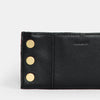 Hammitt 110 North Wallet Black/Brushed Gold Red Zip-Rebel Romance