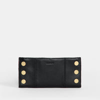 Hammitt 110 North Wallet Black/Brushed Gold Red Zip-Rebel Romance
