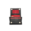 Hammitt Allen Wallet Black/Brushed Gold Red Zip-Rebel Romance