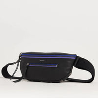 Hammitt Charles Small Leather Crossbody Bag Birthday Brite/Gunmetal-Purple Zip-Rebel Romance