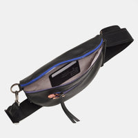 Hammitt Charles Small Leather Crossbody Bag Birthday Brite/Gunmetal-Purple Zip-Rebel Romance