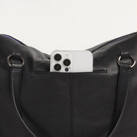 Hammitt Daniel Lrg Leather Tote Bag Birthday Brite/Gunmetal Purple Zip-Rebel Romance