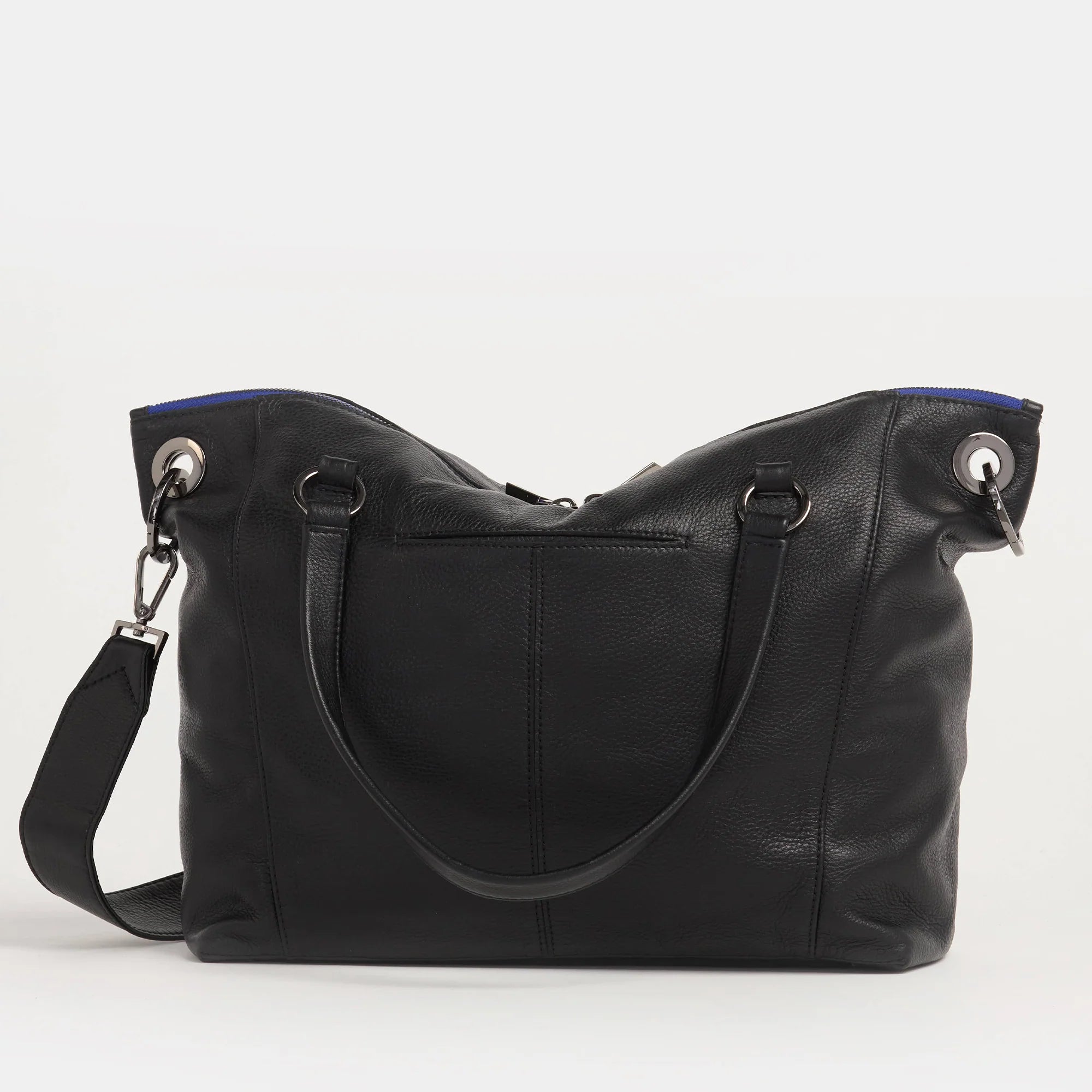 Hammitt Daniel Lrg Leather Tote Bag Birthday Brite/Gunmetal Purple Zip-Rebel Romance