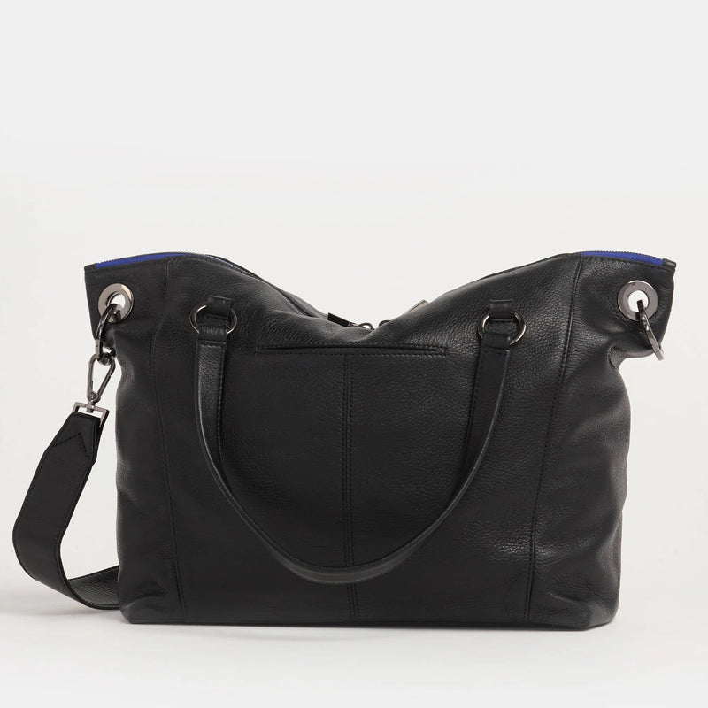 Hammitt Daniel Lrg Leather Tote Bag Birthday Brite/Gunmetal Purple Zip-Rebel Romance