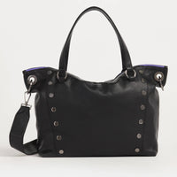 Hammitt Daniel Lrg Leather Tote Bag Birthday Brite/Gunmetal Purple Zip-Rebel Romance