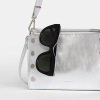 Hammitt Montana Leather Clutch Sml Handbag Sidewalk Silver/Brushed Silver-Rebel Romance