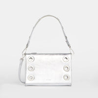 Hammitt Montana Leather Clutch Sml Handbag Sidewalk Silver/Brushed Silver-Rebel Romance