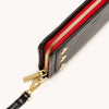 Hammitt Bryant Wallet Leather Wristlet Black/Brushed Gold Red Zip-Rebel Romance