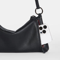 Hammitt Kyle Leather Shoulder Handbag Black/Gunmetal-Rebel Romance