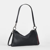 Hammitt Kyle Leather Shoulder Handbag Black/Gunmetal-Rebel Romance