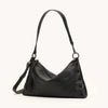 Kyle Med Leather Shoulder Handbag Black/Gunmetal