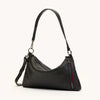 Kyle Med Leather Shoulder Handbag Black/Gunmetal