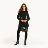 Kyle Med Leather Shoulder Handbag Black/Gunmetal