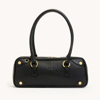 HAMMITT Meredith Sml Leather Satchel Black/Brushed Gold