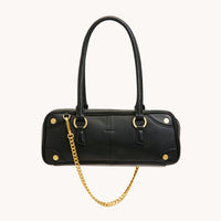HAMMITT Meredith Sml Leather Satchel Black/Brushed Gold