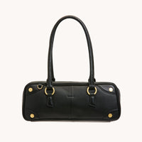 HAMMITT Meredith Sml Leather Satchel Black/Brushed Gold