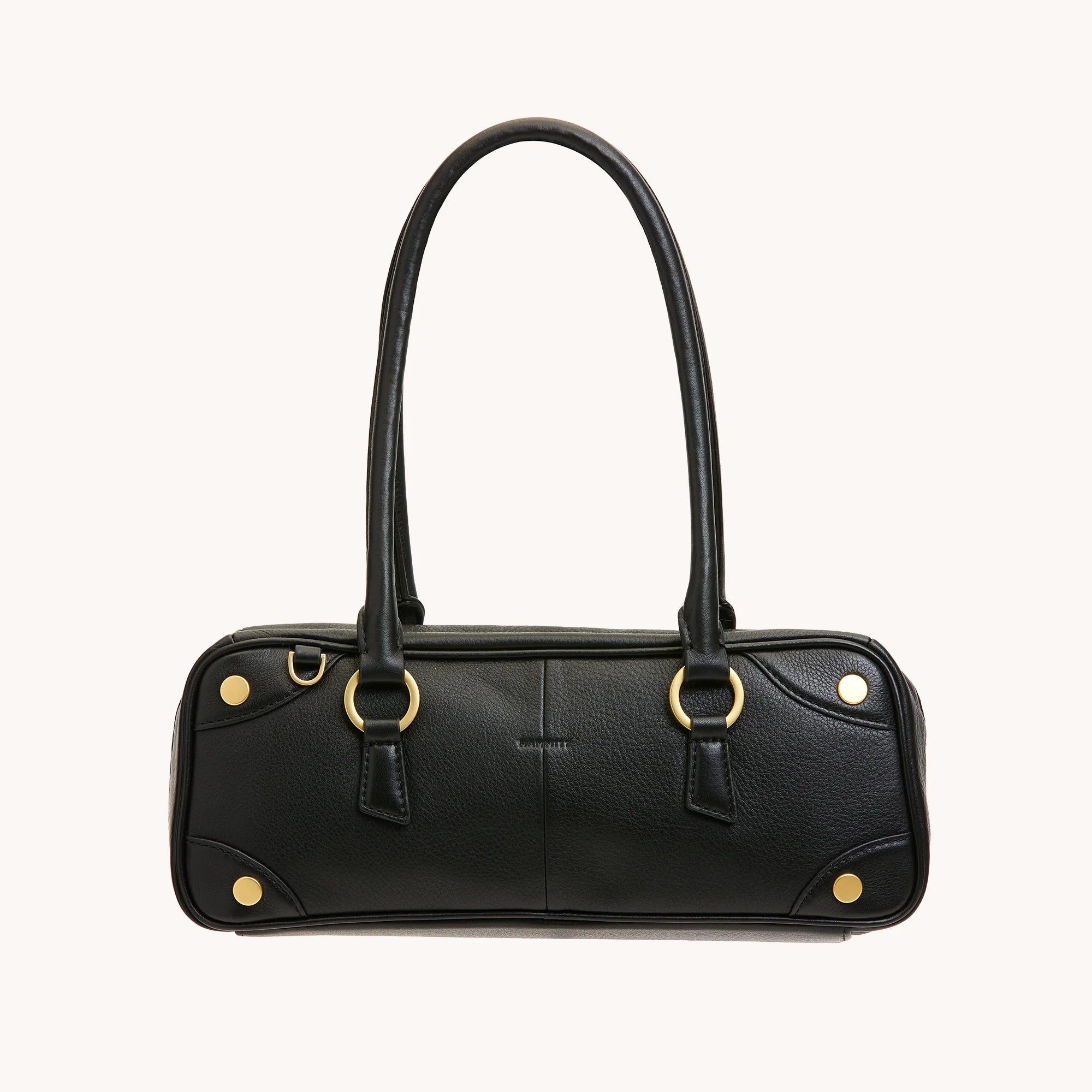 HAMMITT Meredith Sml Leather Satchel Black/Brushed Gold