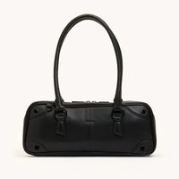 HAMMITT Meredith Sml Leather Satchel Black/Gunmetal