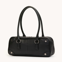 HAMMITT Meredith Sml Leather Satchel Black/Gunmetal