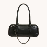 HAMMITT Meredith Sml Leather Satchel Black/Gunmetal
