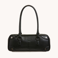 HAMMITT Meredith Sml Leather Satchel Black/Gunmetal