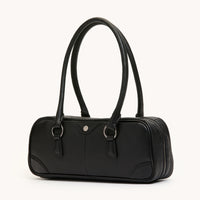 HAMMITT Meredith Sml Leather Satchel Black/Gunmetal