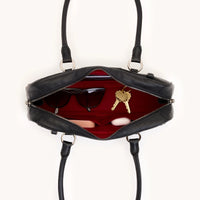 HAMMITT Meredith Sml Leather Satchel Black/Gunmetal