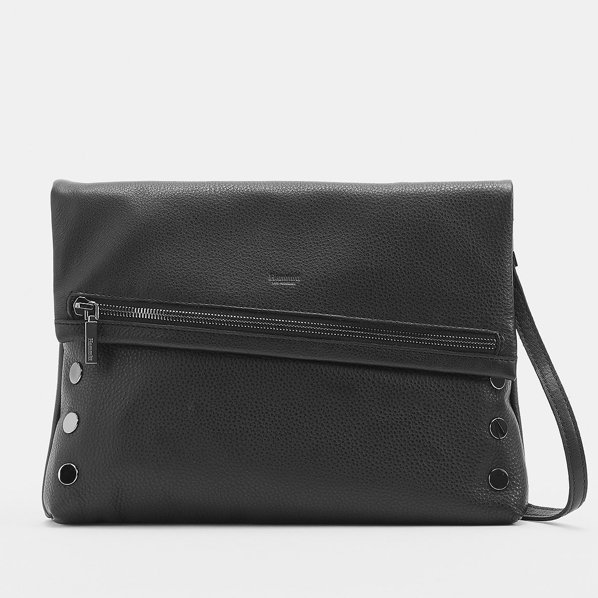 VIP Lrg Oversized Crossbody Clutch Black/Gunmetal-Rebel Romance