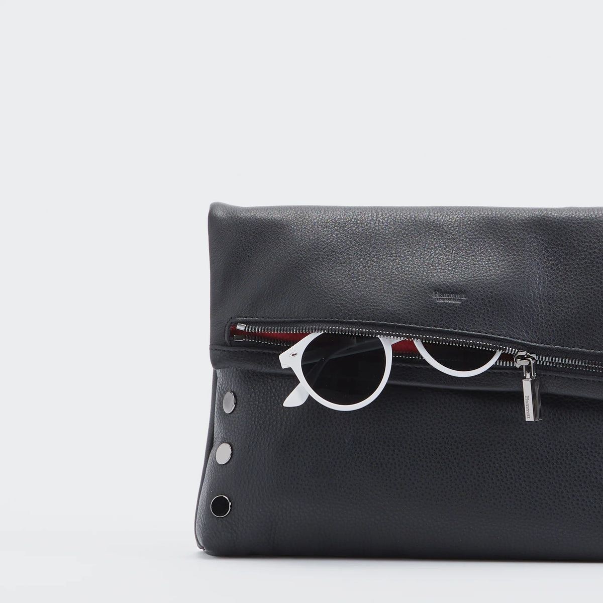 VIP Lrg Oversized Crossbody Clutch Black/Gunmetal-Rebel Romance