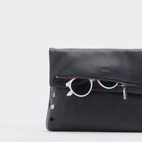 VIP Lrg Oversized Crossbody Clutch Black/Gunmetal-Rebel Romance