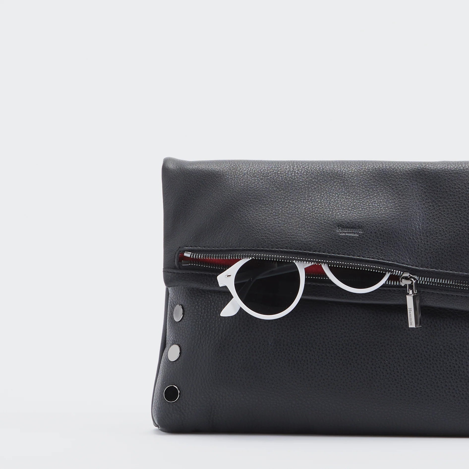 VIP Lrg Oversized Crossbody Clutch Black/Gunmetal-Rebel Romance