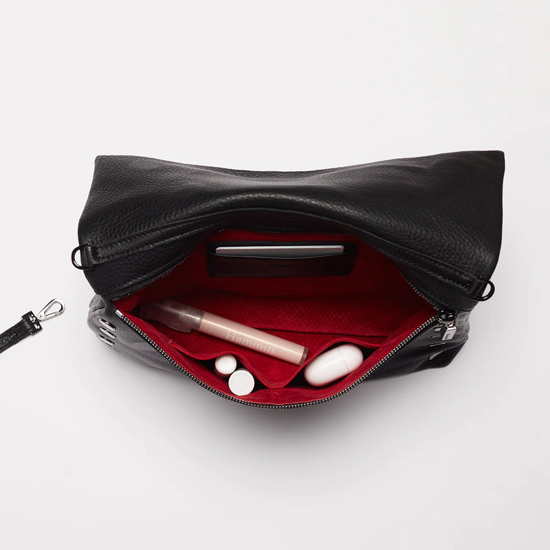 VIP Lrg Oversized Crossbody Clutch Black/Gunmetal-Rebel Romance