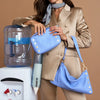 Kyle Med Leather Shoulder Handbag Waterline/Brushed Gold