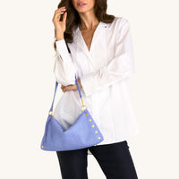 Kyle Med Leather Shoulder Handbag Waterline/Brushed Gold