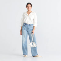 Hammitt Kyle Leather Shoulder Handbag Sidewalk Silver/Brushed Silver-Rebel Romance