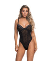 Wild Thing Teddy Flocked Leopard Mesh Black