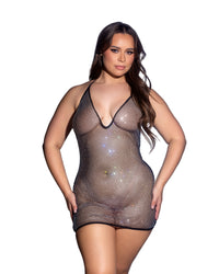 Mirage Rhinestone Fishnet Chemise