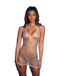 Mirage Rhinestone Fishnet Chemise