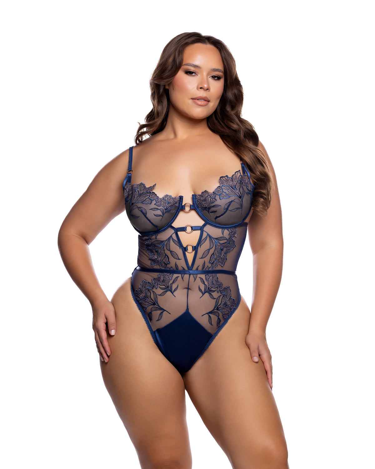 Queen Astral Allure Teddy Navy/Rose Gold