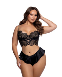 Queen Haute Night Bra Set Black