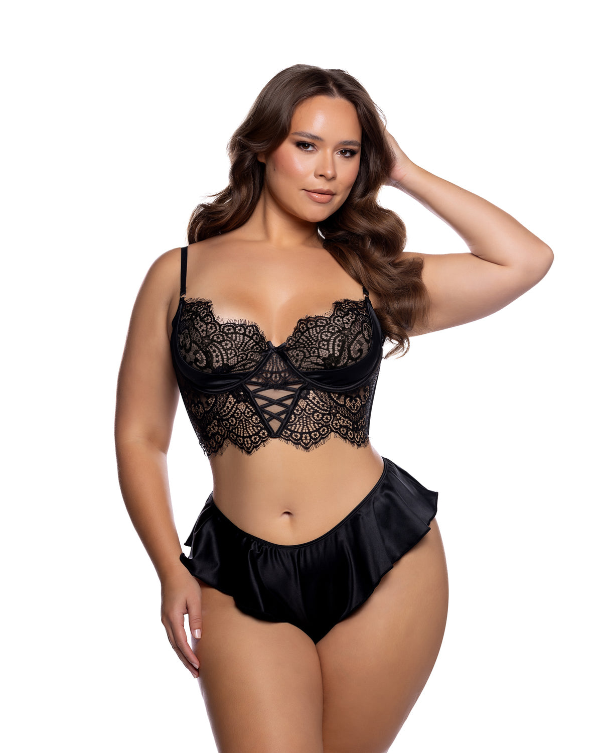 Queen Haute Night Bra Set Black