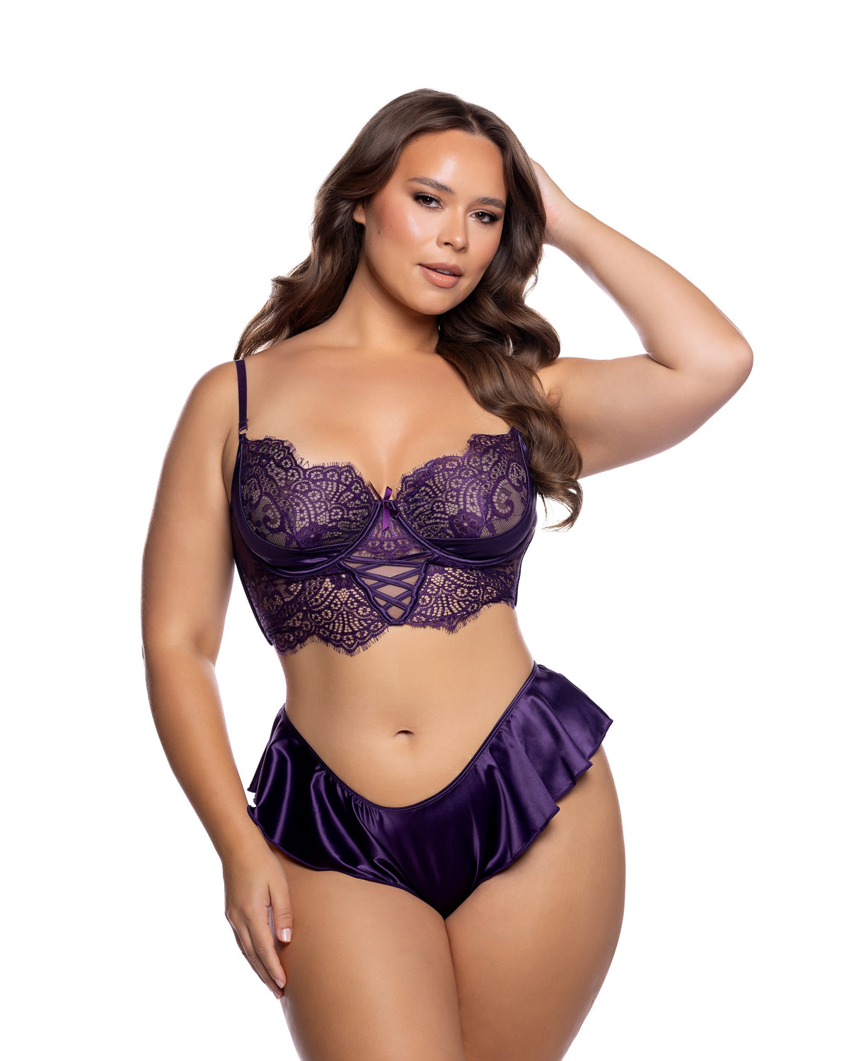 Queen Haute Night Bra Set Purple