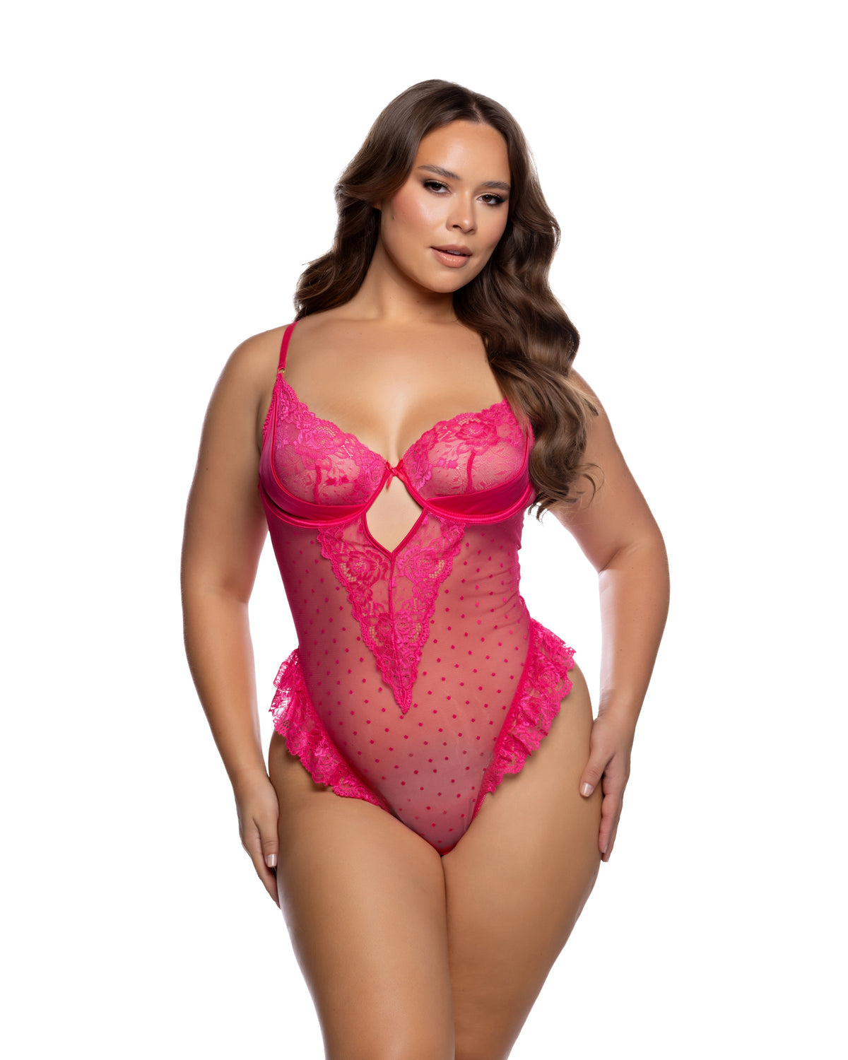 Queen Lacey Rose Teddy Hot Pink