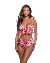 Queen Cupid Heart Short Set Pink/Red