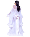 Burlesque Roma Hollywood Glam Luxury Robe White